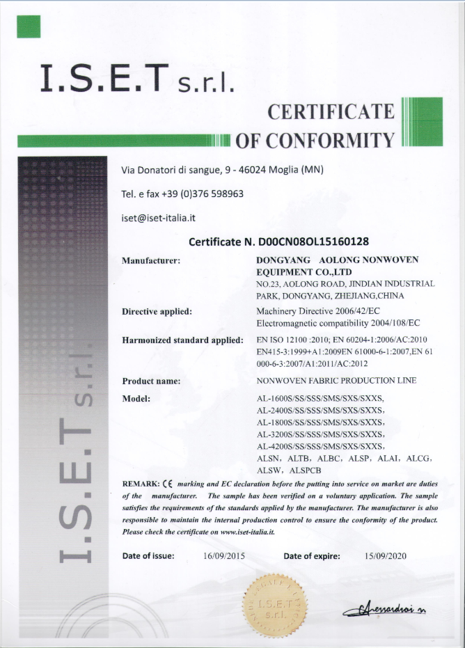 Geweven Stof die van Ce/van ISO9001 de niet Machine voor Geotextiles en Landbouw maken